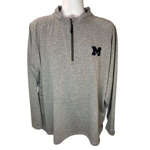Champion Michigan Wolverines Quarter-Zip Pullover — XL Gray
